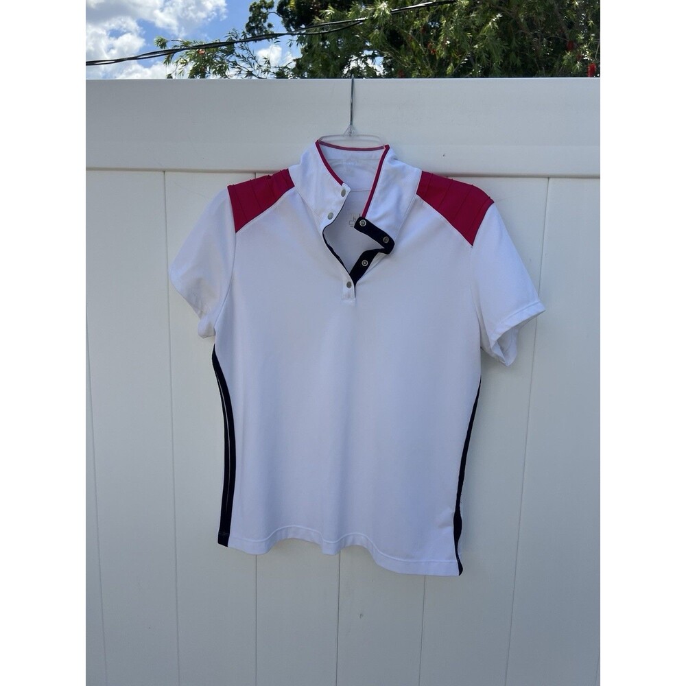 Tail Activewear Womens Large Golf Polo Shirt White Short Sleeve